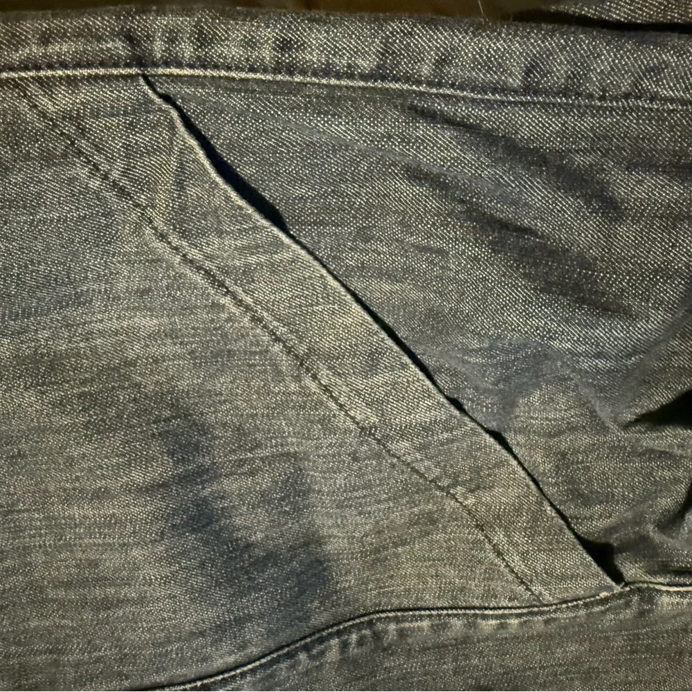 Elegant Blue/ Black Wide-Leg Women's Jeans by Lisa Bayne of Artful Home. Size XS - Picture 7 of 10